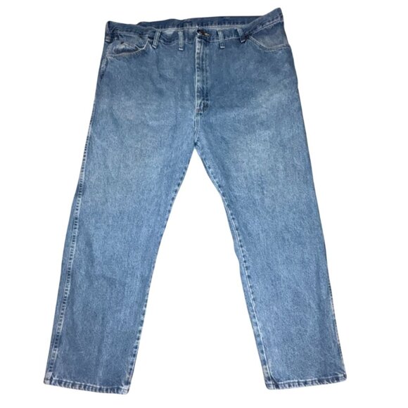 Wrangler Mens Regular Fit Denm Jeans-Medium Wash-46X30-GUC - Picture 1 of 8